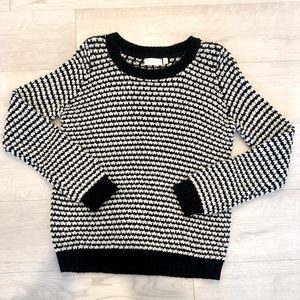 Black & white knit sweater